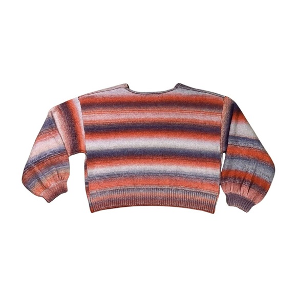 Forever 21 Plus Ombre Stripe Balloon Sleeve V-Neck Sweater 3X - Picture 7 of 7